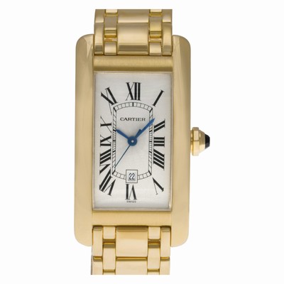 Cartier 1725 Tank American Automatic Unisex 18k yellow gold Replica Watches