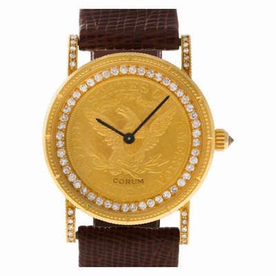 Corum 122 $5 Coin Manual Female 18k yellow gold Replica Watches