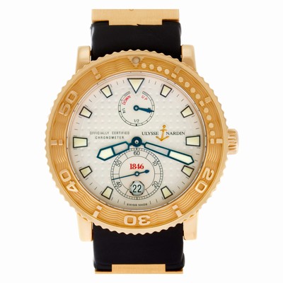 Ulysse Nardin 266-58-3 Maxi Marine Automatic Male 18k yellow gold Replica Watches