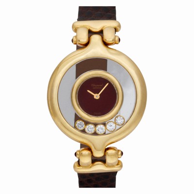 Chopard 4101 Happy Diamond Quartz Female 18k yellow gold Replica Watches