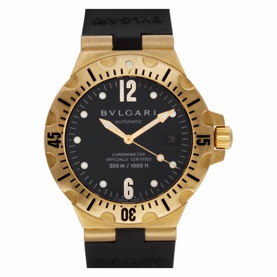 Bvlgari SD40G Scuba Automatic Male 18k Yellow Gold Replica Watches