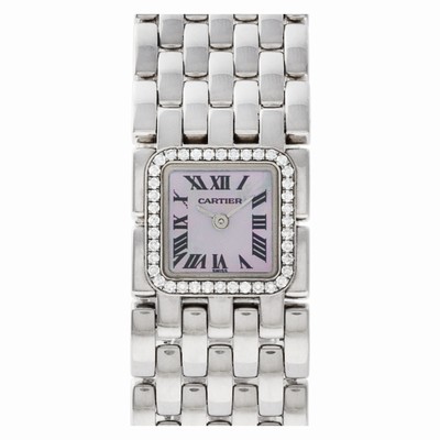 Cartier WG3002T8 Ruban Quartz Female 18k White Gold Replica Watches