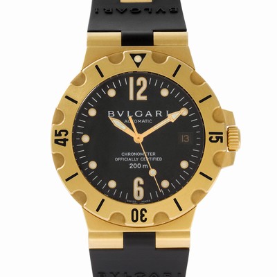 Bvlgari SD38G Scuba Automatic Male 18k yellow gold Replica Watches