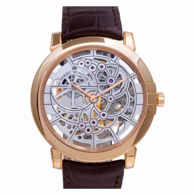 Harry Winston MIDAHM42RR01 Midnight Skeleton Automatic Male 18k rose gold Replica Watches