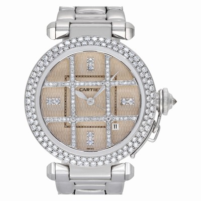 Cartier 2358 Pasha 38 Automatic Unisex 18k White Gold Replica Watches