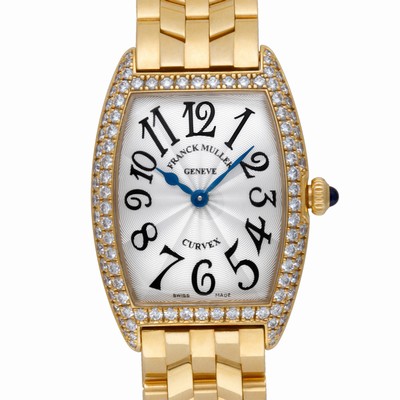 Franck Muller 1752QZD Curvex Quartz Female 18k yellow gold Replica Watches