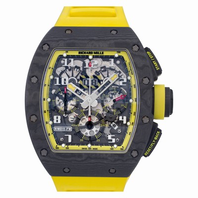 Richard Mille RM011-FM Yellow Storm Automatic Male Carbon Replica Watches