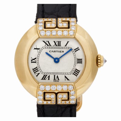 Cartier 1480 Ellipse Quartz Female 18k yellow gold Replica Watches