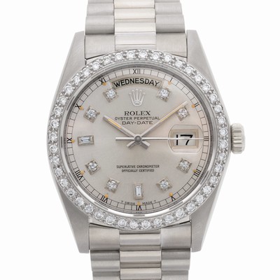 Rolex 18039 Day-Date Automatic Male 18k White Gold Replica Watches