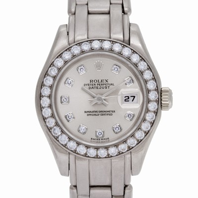 Rolex 69299 Pearlmaster Automatic Female 18k White Gold Replica Watches