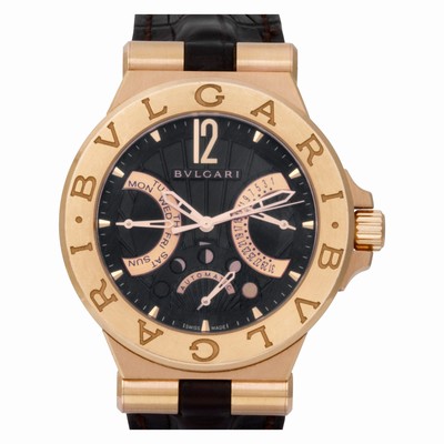 Bvlgari DGP42GMP Diagono Automatic Male 18k Pink Gold Replica Watches