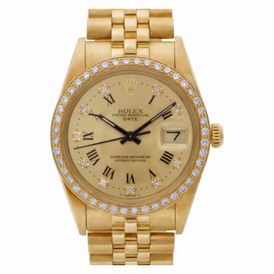 Rolex 15037 Date Automatic Unisex 18k yellow gold Replica Watches