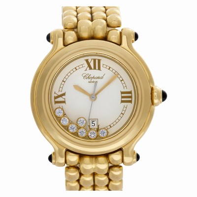 Chopard 276137-0013 Happy Sport Quartz Female 18k Yellow Gold Replica Watches