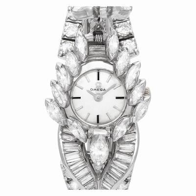 Omega Omega 4021 Classic Manual Female Platinum Replica Watches