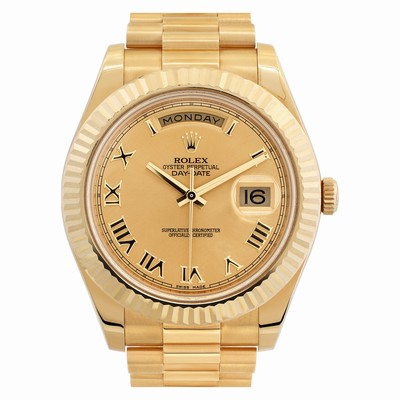 Rolex 218238 Day-Date II Automatic Male 18k yellow gold Replica Watches