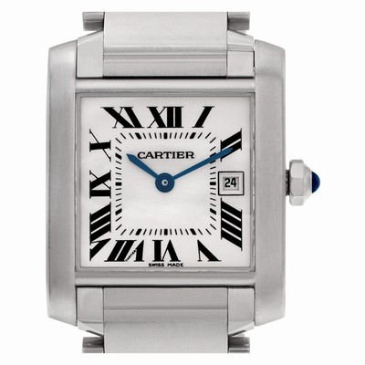 Cartier W51011Q3 Tank Francaise Female Stainless Steel Replica Watches