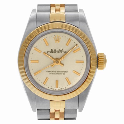 Rolex 67193 Oyster Perpetual Automatic Female 18k gold & Stainless Steel Replica Watches