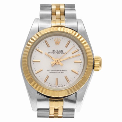 Rolex 67193 Oyster Perpetual Automatic Female 18k gold & Stainless Steel Replica Watches