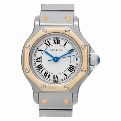 Cartier 16014 Santos Quartz Unisex 18k gold & Stainless Steel Replica Watches