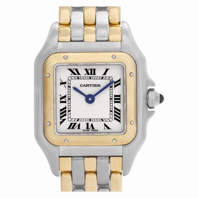 Cartier W25028B Panthere Quartz Female 18k gold & Stainless Steel Replica Watches