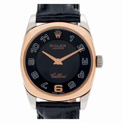 Rolex 6229 Cellini Quartz Female 18k White Gold Replica Watches
