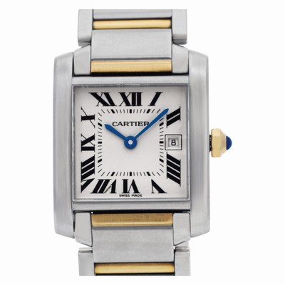 Cartier W51012Q4 Tank Francaise Quartz Unisex 18k gold & Stainless Steel Replica Watches