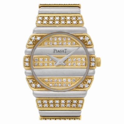 Piaget 861 C 725 Polo Quartz Female 18k White & Yellow Gold Replica Watches