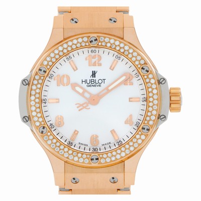 Hublot 361.PE.2010.PE.1104 Big Bang Quartz Unisex 18k rose gold and white resin Replica Watches