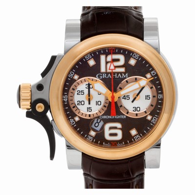 Graham 2TRAG.C01A.B72 Chronofighter Trigger Automatic Male 18k gold & Stainless Steel Replica Watches