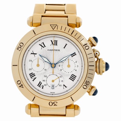 Cartier w30009D1 Pasha 38 Quartz Male 18k yellow gold Replica Watches