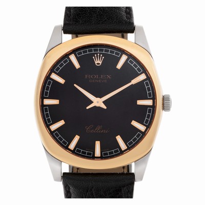 Rolex 4243 Cellini Manual Male 18k White and Pink Gold Replica Watches