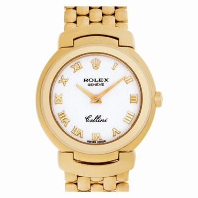 Rolex 6621 Cellini Quartz Female 18k yellow gold Replica Watches