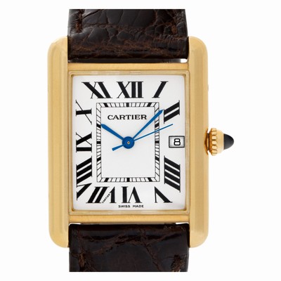 Cartier W1529756 Tank Louis Cartier Quartz Unisex 18k yellow gold Replica Watches
