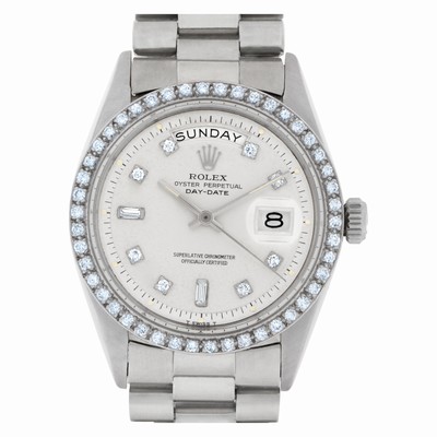 Rolex 1803 Day-Date Automatic Male 18k White Gold Replica Watches