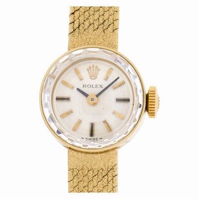 Rolex Cal. 1400 Orchid Manual Female 14k yellow gold Replica Watches