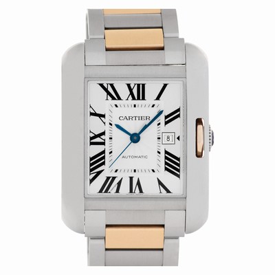 Cartier W5310037 Tank Anglaise Automatic Unisex 18k rose gold & stainless steel Replica Watches