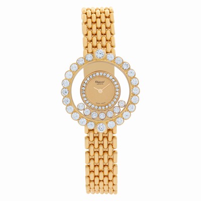 Chopard 204180-0001 Happy Diamond Quartz Female 18k yellow gold Replica Watches