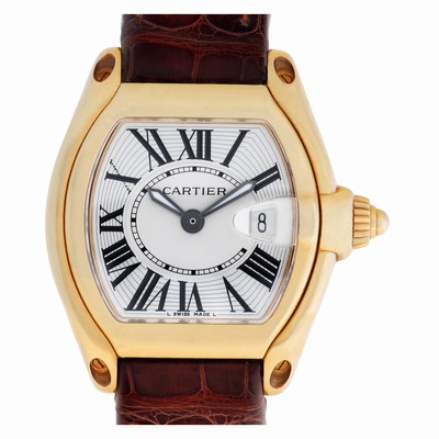 Cartier W62018Y5 Roadster Quartz Female 18k yellow gold Replica Watches