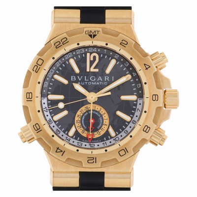 Bvlgari DP 42 G GMT Diagono Automatic Male 18k yellow gold Replica Watches