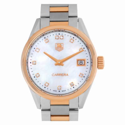 Tag Heuer WAR1352.BD0779 Carrera Quartz Female 18k rose gold & stainless steel Replica Watches
