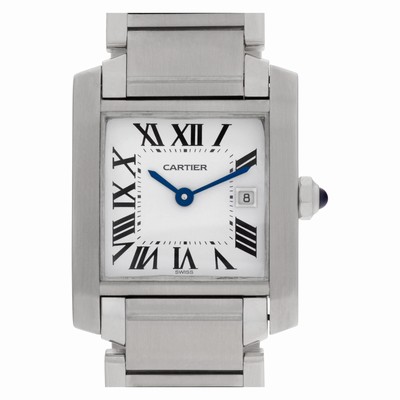 Cartier W51011Q3 Tank Francaise Quartz Female Stainless Steel Replica Watches