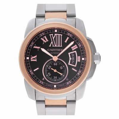 Cartier W7100050 Calibre Automatic Male 18k rose gold & stainless steel Replica Watches