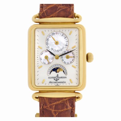 Ulysse Nardin 161.42 Michelango Automatic Male 18k yellow gold Replica Watches