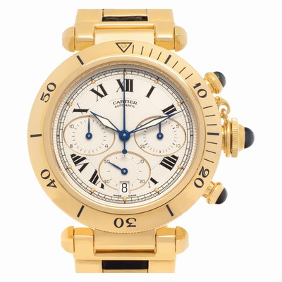 Cartier 2111 Pasha Chronograph Automatic Unisex 18k yellow gold Replica Watches