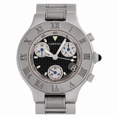 Cartier W10172T2 Chronoscaph 21 Quartz Unisex Stainless Steel Replica Watches