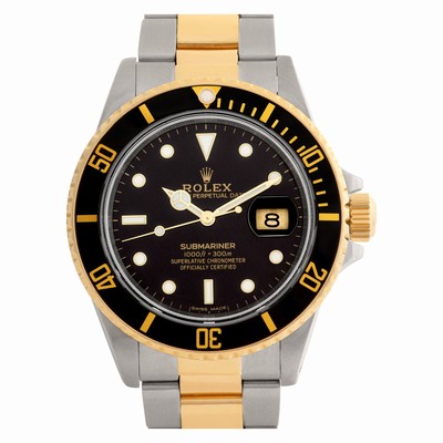 Rolex 16803 Submariner Automatic Male 18k gold & Stainless Steel Replica Watches