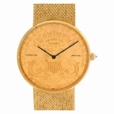 Corum 333137 $20 Coin Automatic Male 18k yellow gold Replica Watches