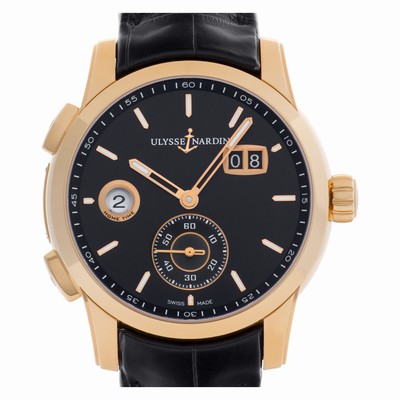 Ulysse Nardin 3346-126/92 Dual Time Automatic Male 18k rose gold Replica Watches