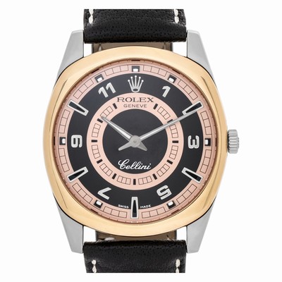 Rolex 4243/9 Cellini Manual Male 18k White and Pink Gold Replica Watches