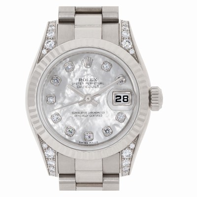 Rolex 179239 Datejust Automatic Female 18k White Gold Replica Watches